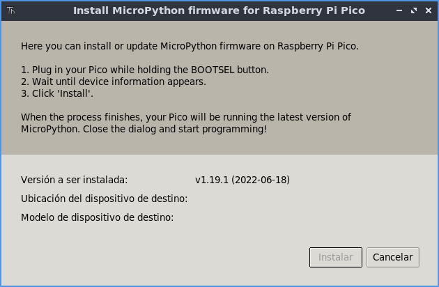 instalacion Raspberry Pi Pico